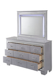 Lillian Silver Bedroom Mirror (Mirror Only) - Crown Mark | Olivia Furniture