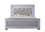 Lillian Silver LED Upholestered Bedroom Set