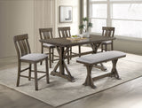 Lloyd Brown Counter Height Bench - Crown Mark | Olivia Furniture