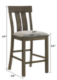 Lloyd Brown Counter Height Chair, Set of 2 - Crown Mark | Olivia Furniture