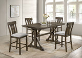 Lloyd Brown Counter Height Chair, Set of 2 - Crown Mark | Olivia Furniture