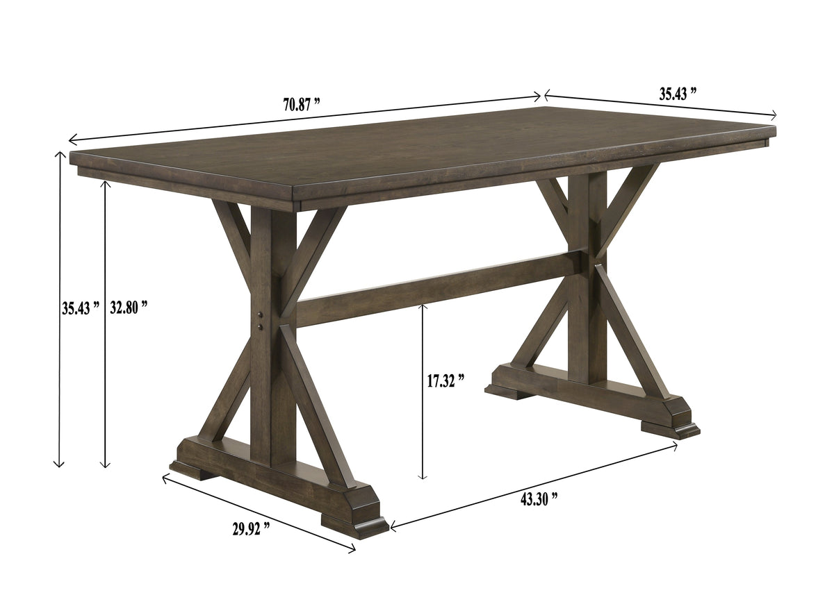 Lloyd Brown Rustic Counter Height Set | Crown Mark | Olivia Furniture