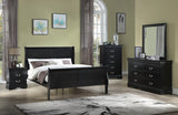 Louis Philip Black Mirror (Mirror Only) - Crown Mark | Olivia Furniture