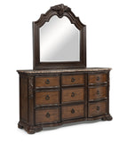 Ludwig Brown Bedroom Mirror (Mirror Only) - Crown Mark | Olivia Furniture