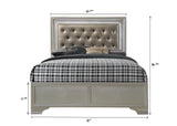 Lyssa Champagne LED Upholstered Panel Bedroom Set