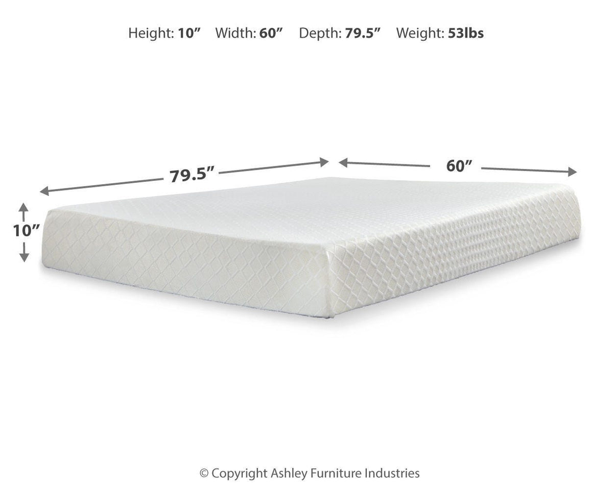 10 Inch Chime Memory Foam Queen Mattress in a Box