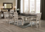 Maribelle Chalk/Gray Dining Chair, Set of 2 - Crown Mark | Olivia Furniture