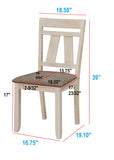 Maribelle Chalk/Gray Dining Chair, Set of 2 - Crown Mark | Olivia Furniture