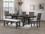 Maribelle Wheat Charcoal Bench - Crown Mark | Olivia Furniture