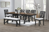 Maribelle Wheat Charcoal Bench - Crown Mark | Olivia Furniture