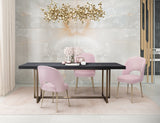 Swell Performance Velvet Dining Chair - Blush