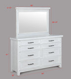 Maybelle White Bedroom Mirror (Mirror Only) - Crown Mark | Olivia Furniture