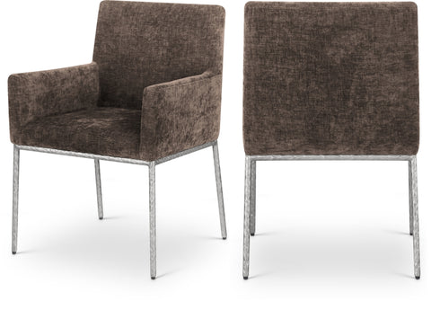 Reeves Chenille Fabric Upholstered Dining Chair — 11003-C