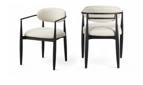 Riccio Performance Fabric Upholstered Dining Arm Chair — 11025-AC
