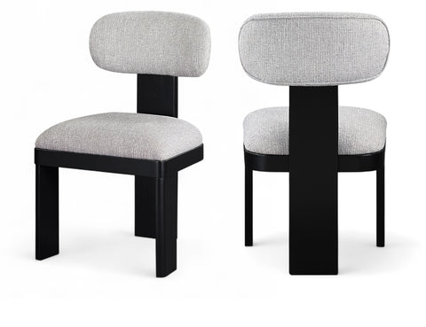 Timbra Linen Textured Fabric Upholstered Dining Chair — 11082-C