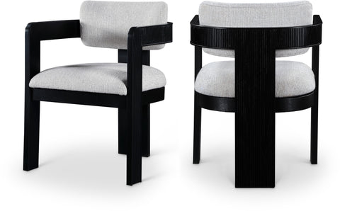 Sacha Linen Textured Fabric Upholstered Dining Chair — 11092-C