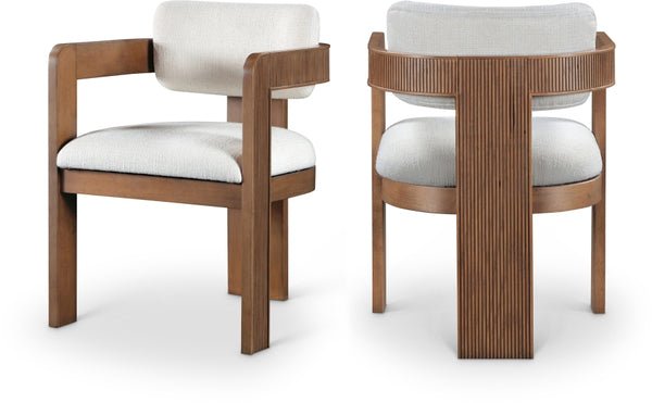 Sacha Linen Textured Fabric Upholstered Dining Chair — 11093-C
