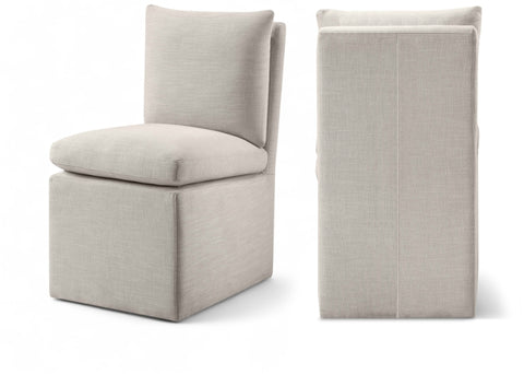 Nelori Linen Textured Performance Fabric Upholstered Dining Chair — 11097-C