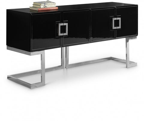 Beth Lacquer Finish And Stainless Steel Base Buffet / Console Table — 307