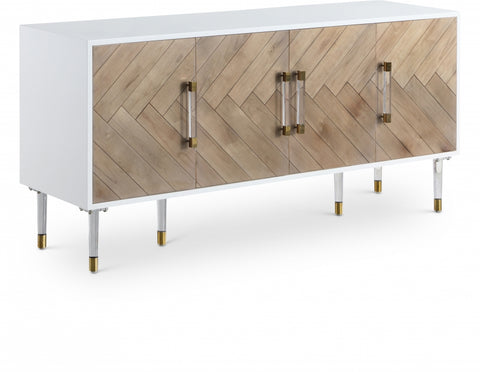 Jive Lacquer Finish, Birch Wood And Acrylic Sideboard / Buffet — 315