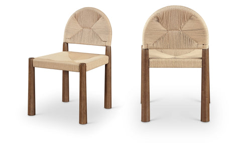 Bohemia Woven Seagrass Cord And Solid Wood Dining Chair — 332-C