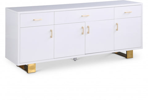 Excel Lacquer Finish And Stainless Steel Sideboard / Buffet — 355