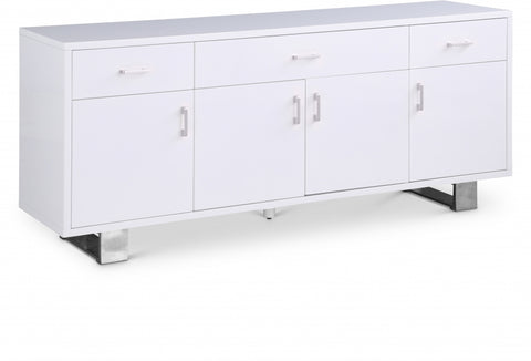Excel Lacquer Finish And Stainless Steel Sideboard / Buffet — 358