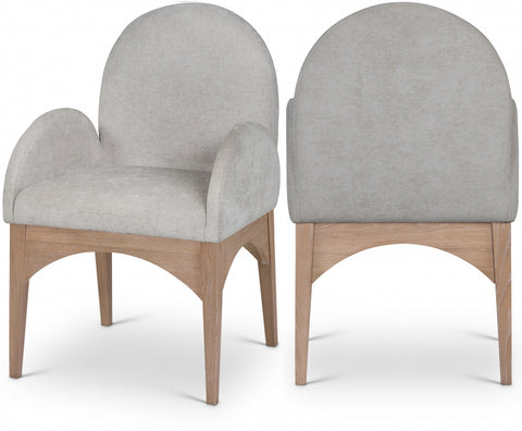 Waldorf Chenille Fabric Upholstered Dining Arm Chair — 377-AC