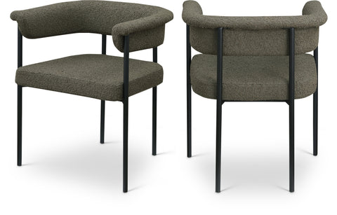 Malin Boucle Fabric Upholstered Dining Chair — 410-C