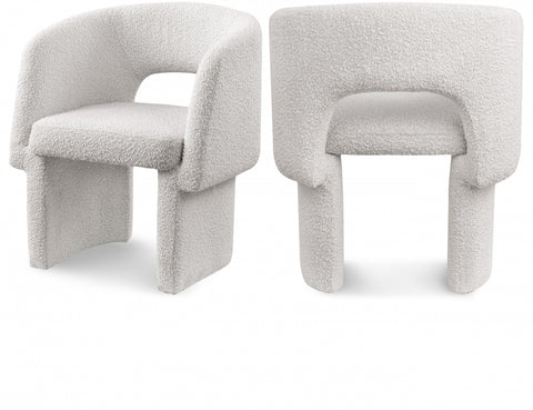 Emmet Boucle Fabric Upholstered Dining Chair / Accent Chair — 438-C