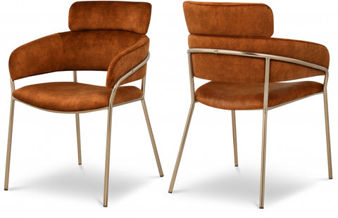 Yara Velvet Upholstered Dining Chair — 549-C