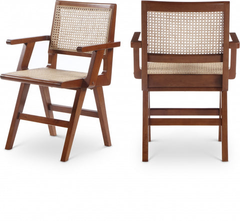 Preston Solid Wood And Natrual Cane Dining Arm Chair — 588-AC