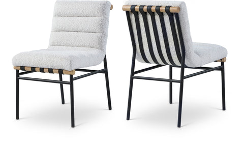 Burke Boucle Fabric Upholstered Dining Chair — 590-C-Fabric