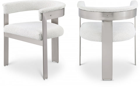 Romeo Boucle Fabric Upholstered Dining Chair — 727-C