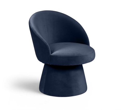 Selene Velvet Performance Fabric Upholstered Swivel Dining Chair — 75045-C