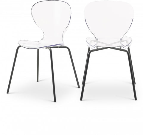 Clarion Lucite Seat And Metal Base Dining Chair — 769-C