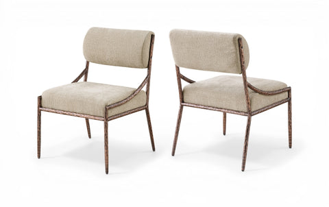 Bastille Chenille Fabric Upholstered Dining Side Chair — 77039-SC