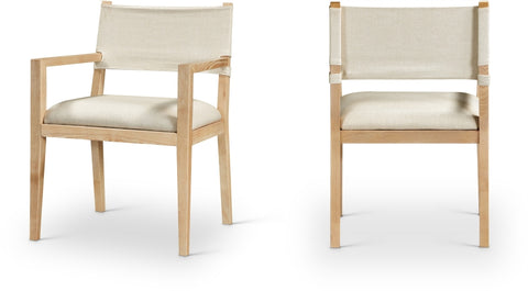 Avon Linen Textured Performance Fabric Dining Arm Chair — 88011-AC