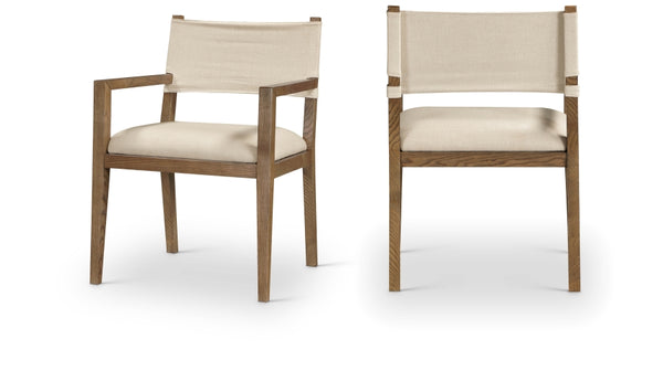 Avon Linen Textured Performance Fabric Dining Arm Chair — 88014-AC