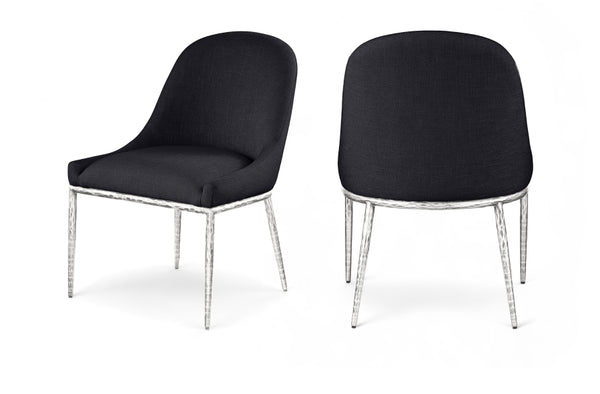 Ferro Linen Textured Performance Fabric Upholstered Dining Side Chair — 88038-SC