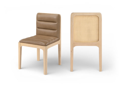 Ellis Cane And Vegan Leather Upholstered Dining Chair — 88047-C