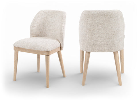 Valeo Linen Textured Fabric Upholstered Dining Chair — 88083-C