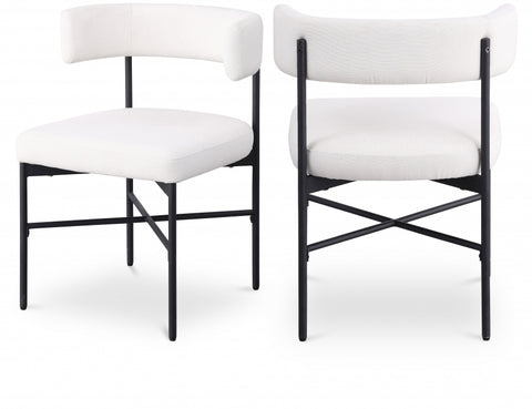 Rivage Linen Textured Fabric Upholstered Dining Chair — 928-C