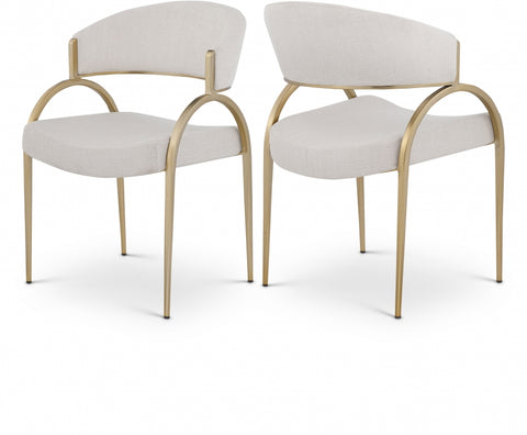 Privet Linen Textured Fabric Upholstered Dining Chair — 930-C