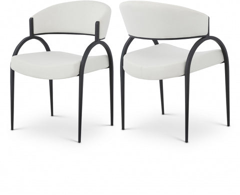 Privet Linen Textured Fabric Upholstered Dining Chair — 931-C