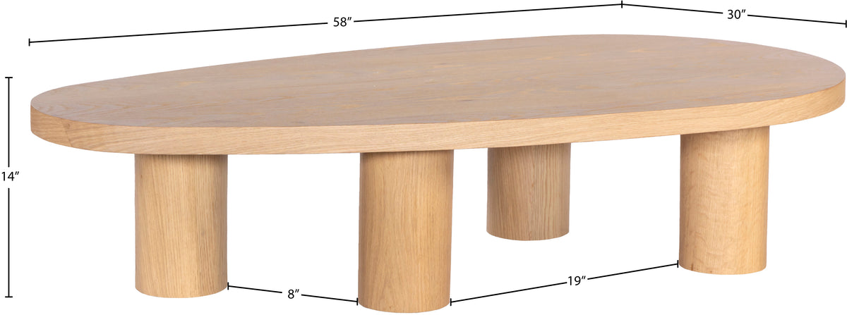 291Oak-C Natural dimensions