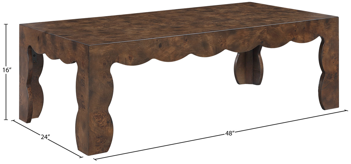 535Brown-CT Brown Burl dimensions