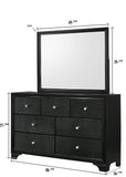 Micah Black LED Upholstered Panel Bedroom Set