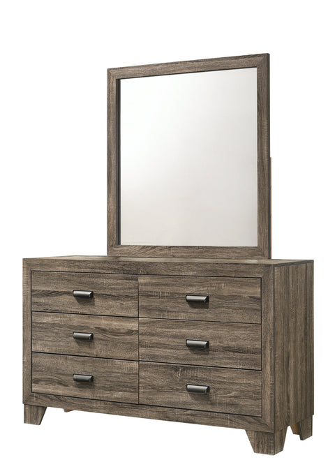Millie Brownish Gray Bedroom Mirror (Mirror Only) - Crown Mark | Olivia Furniture