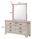 Millie Whitewash Dresser Mirror (Mirror Only) - Crown Mark | Olivia Furniture